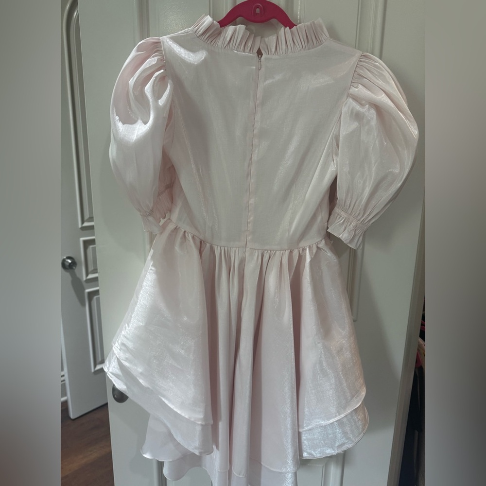 Selkie Pink Puff Sleeve Dress - Picture 7 of 7